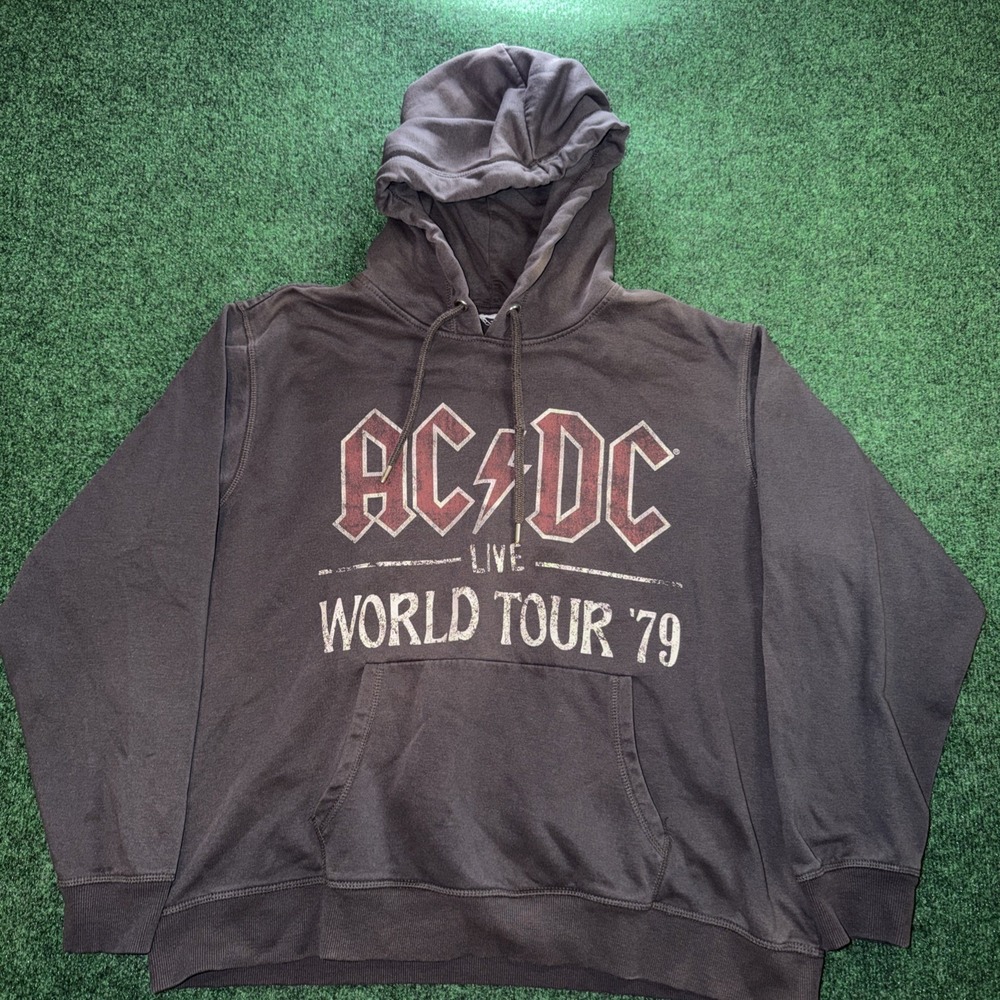 ACDC World Tour '79 Graphic Hoodie Men's Size Medium J